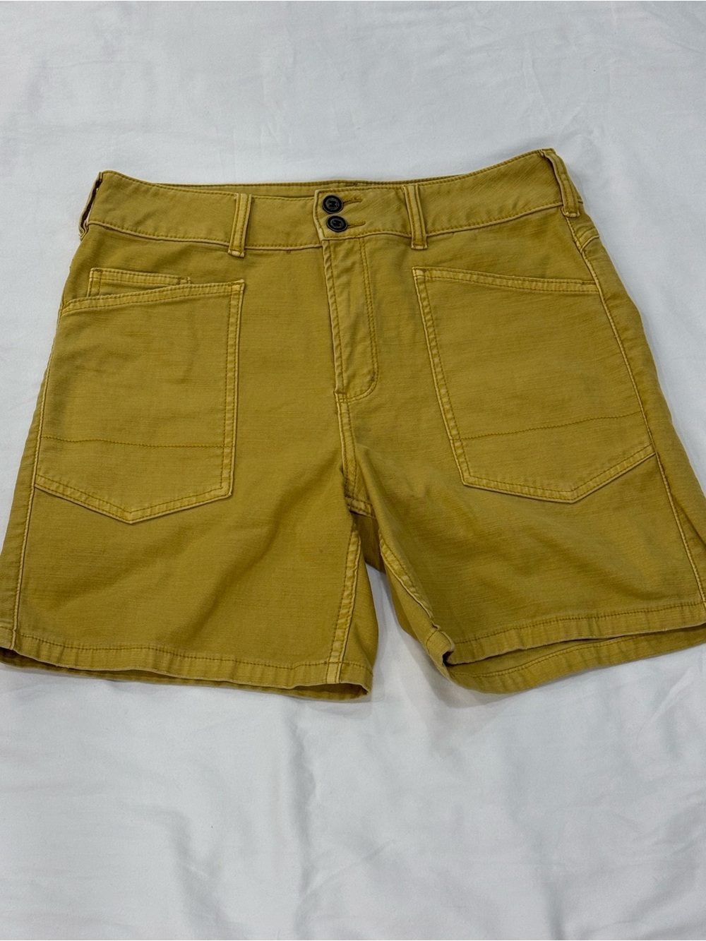 Pilcro Anthropologie Women's Mustard Bermuda Shorts